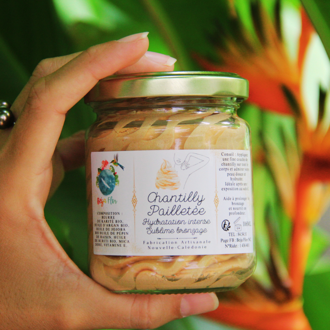 Chantilly de karité pailletée